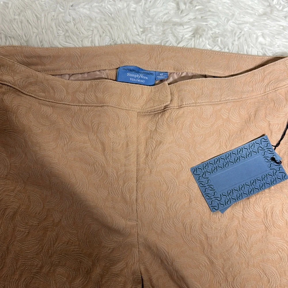 Simply Vera Vera Wang Pale Pink Straight Leg pants stretchy Size 10 NWT - Picture 2 of 8